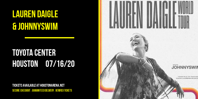 Lauren Daigle & Johnnyswim at Toyota Center tickets Lauren Daigle & Johnnyswim at Toyota Center