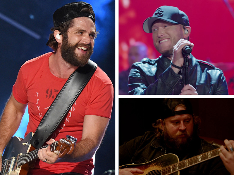 Thomas Rhett, Cole Swindell & Nate Smith at Toyota Center