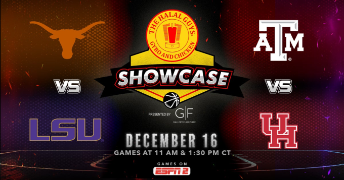The Halal Guys Showcase: Houston vs. Texas A&M & Texas vs. LSU